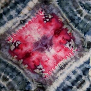 Hand Dye Ice-Dyed Flour Sack Tie-Dyed Tea Towel Neck Scarf 28x29🎨